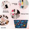 ZLKYSBU Cute Shark Makeup Bag,Sharks Ocean Cosmetic Bag for Women Travel Toiletry Makeup Zipper Pouch view 3