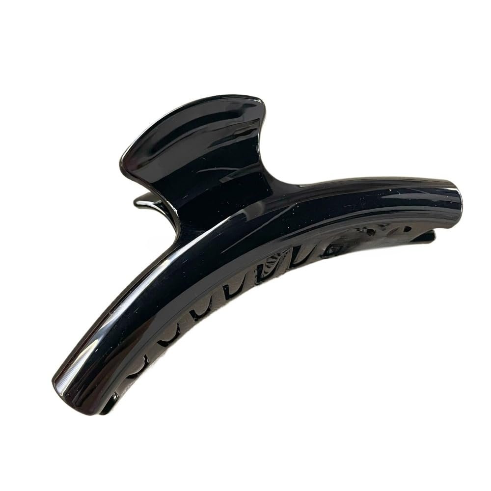 Autumn French acrylic grab clip temperament versatile hairpin headdress (Glossy - Black)