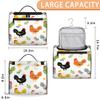 KOBLEN Cute Farm Chicken Hen Travel Toiletry Bag Water-Resistant Makeup Cosmetic Bag with Hanging Hook Large Capacity Makeup Organizer for Women Travel Essentials view 2