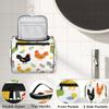 KOBLEN Cute Farm Chicken Hen Travel Toiletry Bag Water-Resistant Makeup Cosmetic Bag with Hanging Hook Large Capacity Makeup Organizer for Women Travel Essentials view 3