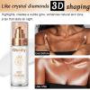 Body Shimmer Oil,Natural Glow Luminizer,SPF 45, Long Lasting Moisturizing Liquid Illuminator Highlighter Makeup Smooth Shimmer Glow for a Sun-Kissed Glow, Summer Glowing Makeup(Diamond Platinum) view 2