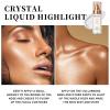 Body Shimmer Oil,Natural Glow Luminizer,SPF 45, Long Lasting Moisturizing Liquid Illuminator Highlighter Makeup Smooth Shimmer Glow for a Sun-Kissed Glow, Summer Glowing Makeup(Diamond Platinum) view 4