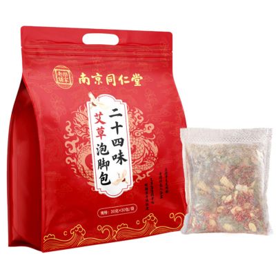30 Pack Traditional Herbal Detox Foot Soak, Ginger & Mugwort Natural Plant Blend Bath - Smoothes Sore, Stress Relief, Improves Sleep, Pedicure Care Spa at Home 900g