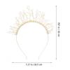 SEWACC Pearl Crystal Headband Bridal Hair Accessory for Women Wedding Prom Decorative Crown Tiara Hairband view 2