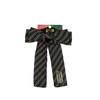 Wicked Hair Bow Pink and Green Stripes with Pinch Barrette view 2