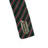 Wicked Hair Bow Pink and Green Stripes with Pinch Barrette view 4