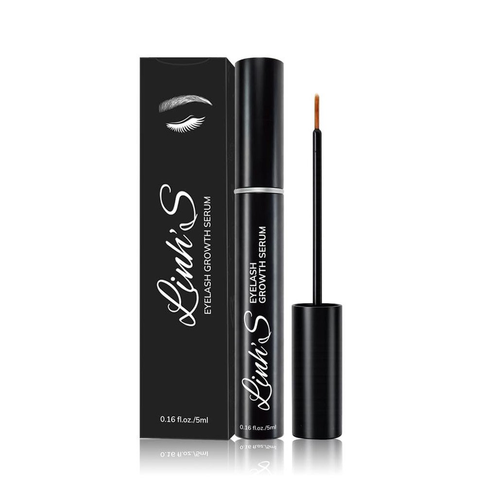 LINHS Eyelash Growth Serum Lash Enhancing Serum for Longer, Fuller Looking Lashes, Biotin & Peptides, For Thin & Short Lashes, Oil-Free, Vegan, Cruelty-Free, 5ml
