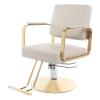 YIYIBYUS Salon Chair for Hair Stylist, 360 Swivel Barber Chair with Heavy Duty Hydraulic Pump, Spa Beauty Equipment for Hair Stylist Women Man, Max Load Weight 440 Lbs, Beige view 1
