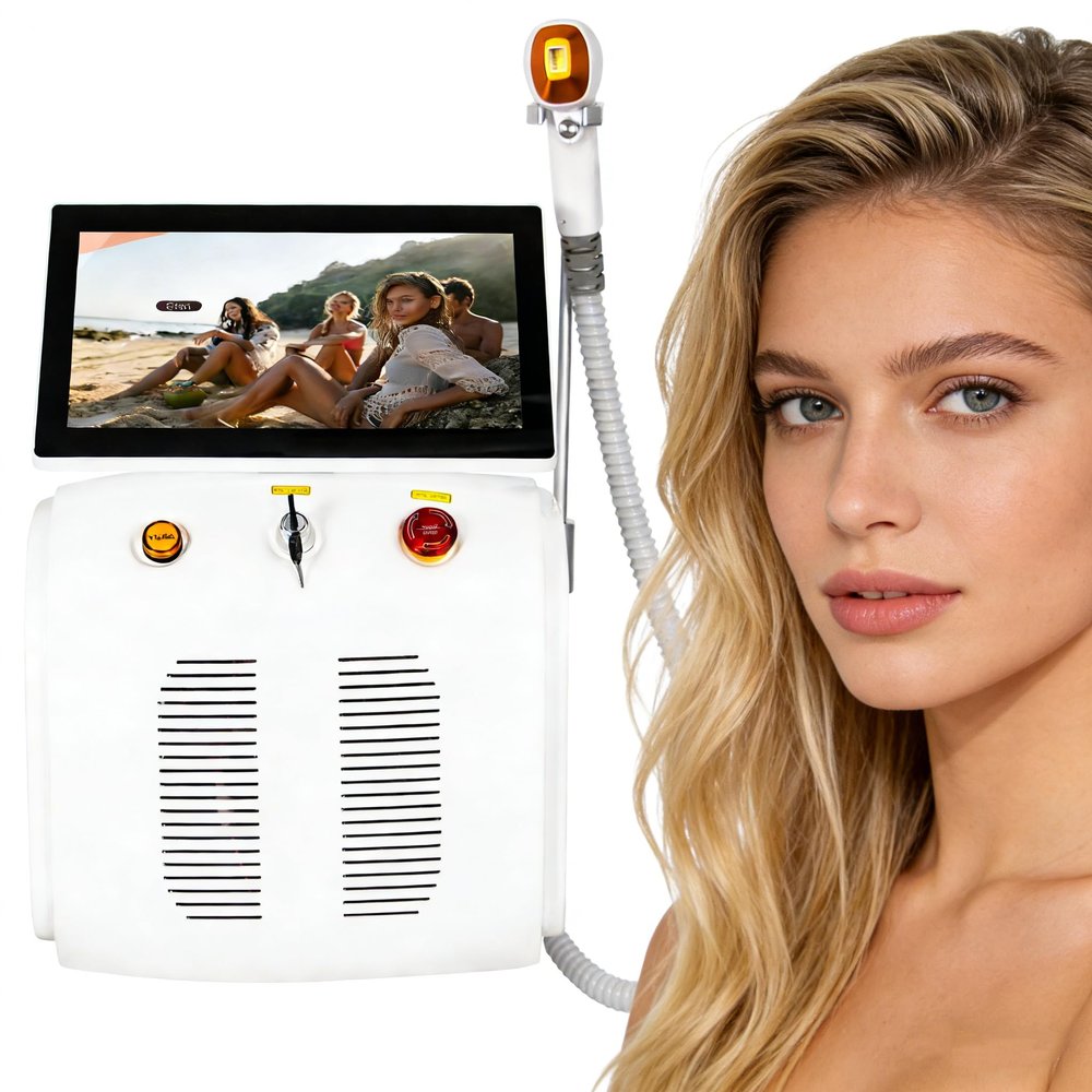 808nm Ice Point Hair Removal Device For Face And Body, Whole Body Hair Reduction, Personal Home and Commercial Use, White