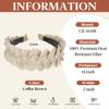 CJL HAIR Wide Braided Headbands Hair Piece for Women Synthetic Hair Hoops Head Bands with Teeth Handmade Braid Hairband Accessories Cream Blonde 1PC view 2