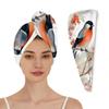 YPPAHHHH Watercolor Bird Hair Towel Wrap for Women, Winter Tree Absorbent Drying Hair Towel with Button Turban Head Wrap for Long, Curly Hair, Thick Hair view 1
