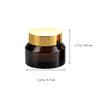 JOINPAYA 6pcs 50ml Small Amber Glass Cream Jars with Gold Lids, Leak-proof Travel Cream Containers for Cosmetics and Skincare Storage view 2