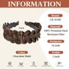 CJL HAIR Wide Braided Headbands Hair Piece for Women Synthetic Hair Hoops Head Bands with Teeth Handmade Braid Hairband Accessories Chocolate Multi 1PC view 2