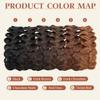 CJL HAIR Wide Braided Headbands Hair Piece for Women Synthetic Hair Hoops Head Bands with Teeth Handmade Braid Hairband Accessories Chocolate Multi 1PC view 3