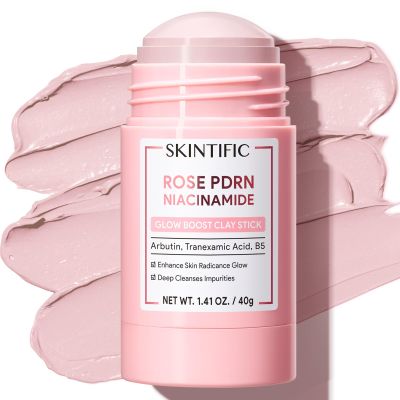 SKINTIFIC Rose PDRN Clay Mask Stick with Niacinamide & Alpha-Arbutin