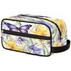 VQUVQV Makeup Bag Purple Yellow Iris Flower Butterfly Travel Toiletry Bag, Portable Make Up Organizer Cosmetic Case with Handle for Travel Accessories view 1