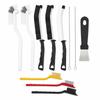 11Pcs Crevice Cleaning Brush Set, Hard Bristle Crevice Cleaning Brush Tool Kit, Thin Brush for Cleaning Tight Spaces, Gaps, Grout, Sink, Bathroom, Kitchen, Window Tracks, Bottles, Straws, with Scraper view 1