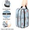 VQUVQV Makeup Bag Travel Toiletry Bag, Nautical Sailboats Portable Make Up Organizer Cosmetic Case with Handle for Travel Accessories view 3