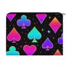 Meaudiwes Women's Toiletry Bag, Travel Cosmetic Bag, Large Makeup Case, Trippy Neon Magic Playing Card Personality Fashion Zipper Cosmetic Case view 1