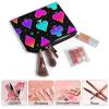 Meaudiwes Women's Toiletry Bag, Travel Cosmetic Bag, Large Makeup Case, Trippy Neon Magic Playing Card Personality Fashion Zipper Cosmetic Case view 3