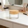 byepica 3 Pcs Glass Cosmetic Jars With Wood Lids, 50G Refillable Containers, Round Sample Cream Jars, 1.8 X 2.2 In, Portable Travel Bottles view 4