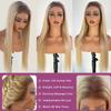 Ubetta Blonde Highlights Wig Human Hair 13x6 Lace Front Wigs Human Hair 24 Inch Brown Roots to Golden Blonde Balayage Blonde Highlights Wig Human Hair Pre Plucked Straight Wigs for White Women view 3