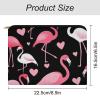 Meaudiwes Fashion Zipper Cosmetic Case, Portable Makeup Case, Personality Toiletry Bag, Travel Cosmetic Toiletry Bag Pink Love Heart Flamingo view 2