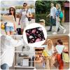 Meaudiwes Fashion Zipper Cosmetic Case, Portable Makeup Case, Personality Toiletry Bag, Travel Cosmetic Toiletry Bag Pink Love Heart Flamingo view 4