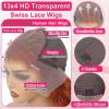 VHDY85KA Curly Human Hair Wigs 250 Density Ginger Deep Wave 13x6 HD Lace Frontal Pre Plucked(28inches) view 2