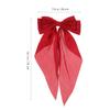 SOIMISS 2pcs Large Hair Bows Ribbon Barrettes for Women and Teen Red and Green Hair Clips for Ponytail Styling view 2