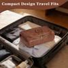 Aganmi Personalized PU Leather Travel Toiletry Bag for Men Engraved Initial view 3