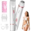Fanovae Bikini Trimmer for Women, 2 in1 Electric Razor for Pubic Hair, Bikini Line and Body, Dual-Ended Shaver, USB-C Rechargeable, IP67, Designed for Sensitive Areas (Ivory White) view 1