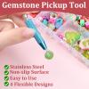 3 Pcs Piercing Ball Grabber Tool, Stainless Steel Piercing Removal Tool for Changing Jewelry 4-Prong Claw Septum Ball Screw Tools Piercings Holder Gem Picker Tools for Tiny Objects, Nose Ring view 4