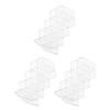 Ipetboom 3pcs Lipstick Organizer Holder with 10-slot Fish Shape Design, Lip Gloss Tower Cosmetic Display Case for Vanity Bathroom Countertop Makeup Storage view 1