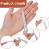 2Pcs Metal Nail File with Case, Stainless Steel Double Sided Keychain Travel Nail File Diamond Round Fine Grit Small Nail Files with Brown Leather Cases for Women Men (Silver) view 3