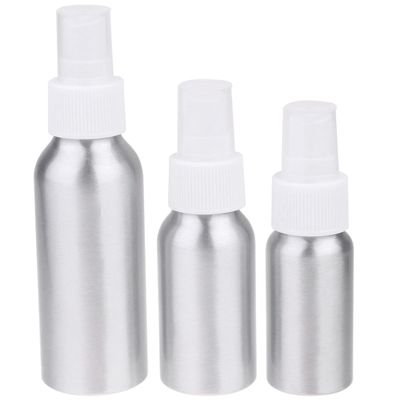 DONFAMDS Aluminum Refillable Perfume Spray Nozzle Bottle 3pc Travel Set