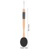 Ciieeo Wood Handle Eva Back Lotion Applicator Brush Set with 3 Replaceable Heads, Black Textured Eva Bath Scrubber for Shower and Body Cream Application view 2