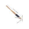 CLISPEED Black Oval Eva Cream Applicator Set with Wooden Handle, 3 Replacement Brush Heads for Back Lotion Application and Bath Exfoliating Scrub, Portable Body Lotion and Back Scrubber view 2