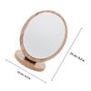 SOLUSTRE Wooden Desktop Makeup Mirror Portable Folding Oval 21x16cm Dark Brown Cosmetic Vanity Mirror for Home and Travel Use view 2