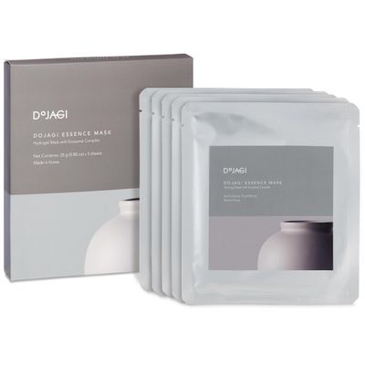 DOJAGI Hydrogel Sheet Mask with Exosome Complex, Intensive Hydration & Firming Facial Mask, Cooling Soothing Korean Skincare, 25g x 5 Sheets