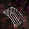 20 Teeth Bridal Hair Clip Metal Blanks Wedding Veil Side Comb Hair Accessories for Girl Female view 2