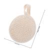 CLISPEED Natural Loofah Exfoliating Bath Cloth Set 4pcs with Cotton-Linen Blend, 8x8 Cm Textured Pads for Shower Skin Scrub and Dead Skin Removal, Reusable Body and Face Exfoliator for Men view 2