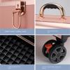 OGMOYT Hairdressing Trolley Salon Rolling Makeup Train Case Lockable Makeup Salon Luggage Hairdressing Trolley Travel Organizer Tool Beauty,Rose Gold 59.5X35X23Cm view 3