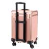 OGMOYT Hairdressing Trolley Salon Rolling Makeup Train Case Lockable Makeup Salon Luggage Hairdressing Trolley Travel Organizer Tool Beauty,Rose Gold 59.5X35X23Cm view 4