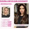 POGINJA Clip in Hair Extensions Real Human Hair, Remy Human Hair Extensions Clip ins for Women, 100% Natural Human Hair, Double Weftm, 16inch 90g 8Pcs, #4 Chocolate Brown view 4