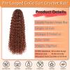 Vynoro GoGo Curl Pure Protein Fiber Close to Human Hair Pre Looped 18 Inch Curly Crochet Hair Pre Twisted Boho Ocean Water Deep Wave Beach Curls Crochet Braids for Women (18inch, 8Packs, 350#) view 2