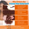 Vynoro GoGo Curl Pure Protein Fiber Close to Human Hair Pre Looped 18 Inch Curly Crochet Hair Pre Twisted Boho Ocean Water Deep Wave Beach Curls Crochet Braids for Women (18inch, 8Packs, 350#) view 3