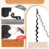 Vynoro GoGo Curl Pure Protein Fiber Close to Human Hair Pre Looped 18 Inch Curly Crochet Hair Pre Twisted Boho Ocean Water Deep Wave Beach Curls Crochet Braids for Women (18inch, 8Packs, 350#) view 4