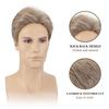 SEVENCOLORS Mens Short Wig Ash Brown Natural Hair Wigs for Men Halloween Costume Daily Synthetic Wigs view 2