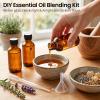 TBWIND 54 Pack 2oz Amber Glass Boston Round Bottles with Airtight Caps view 3